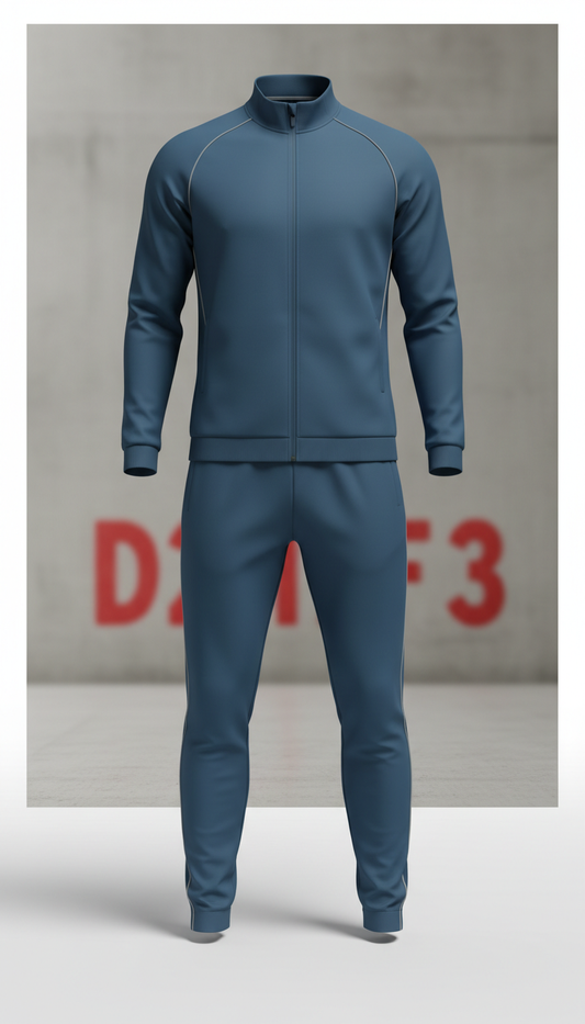 Skyline Blue Performance Tracksuit Set