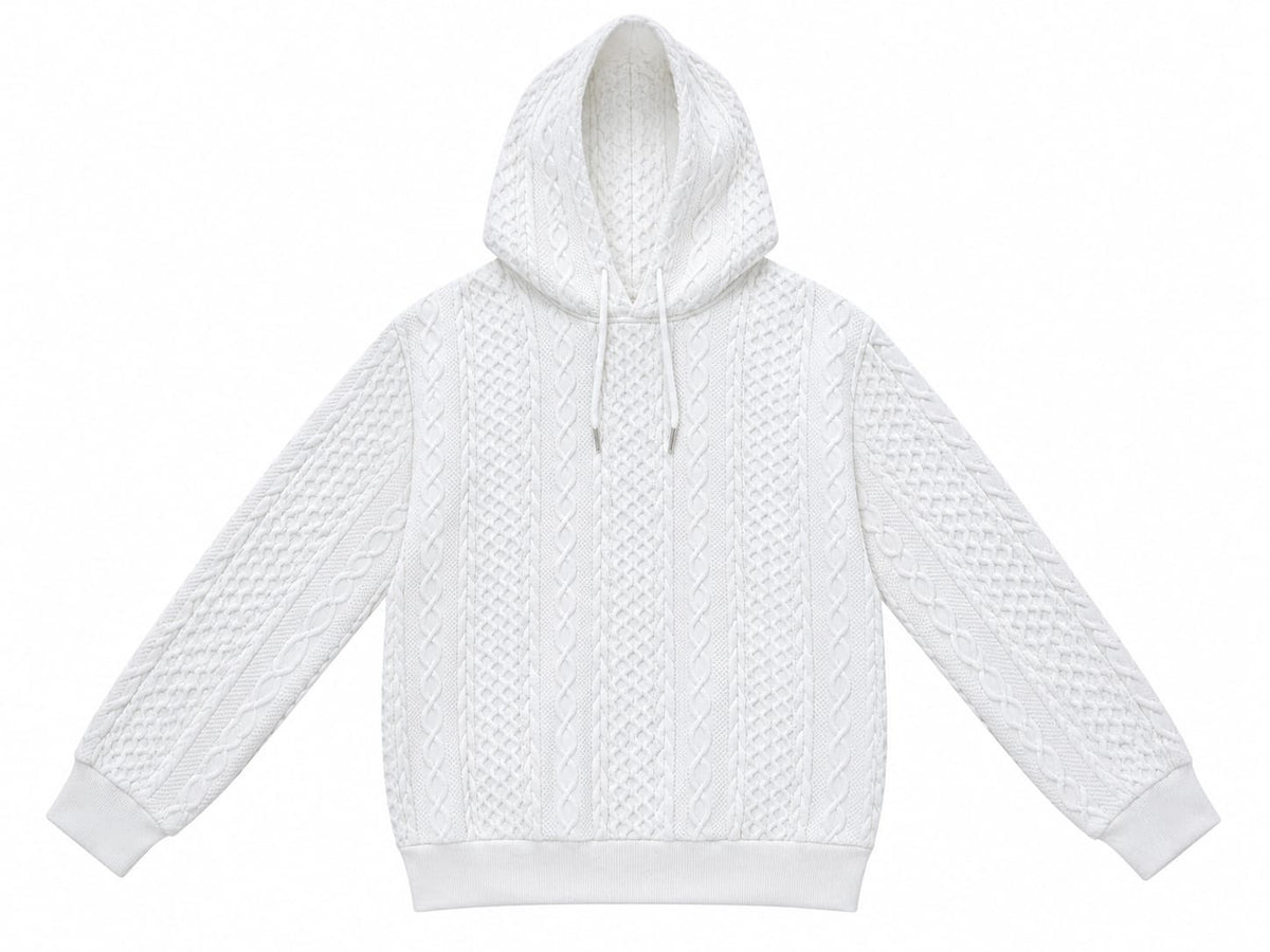 White Heavyweight Pullover Hoodie