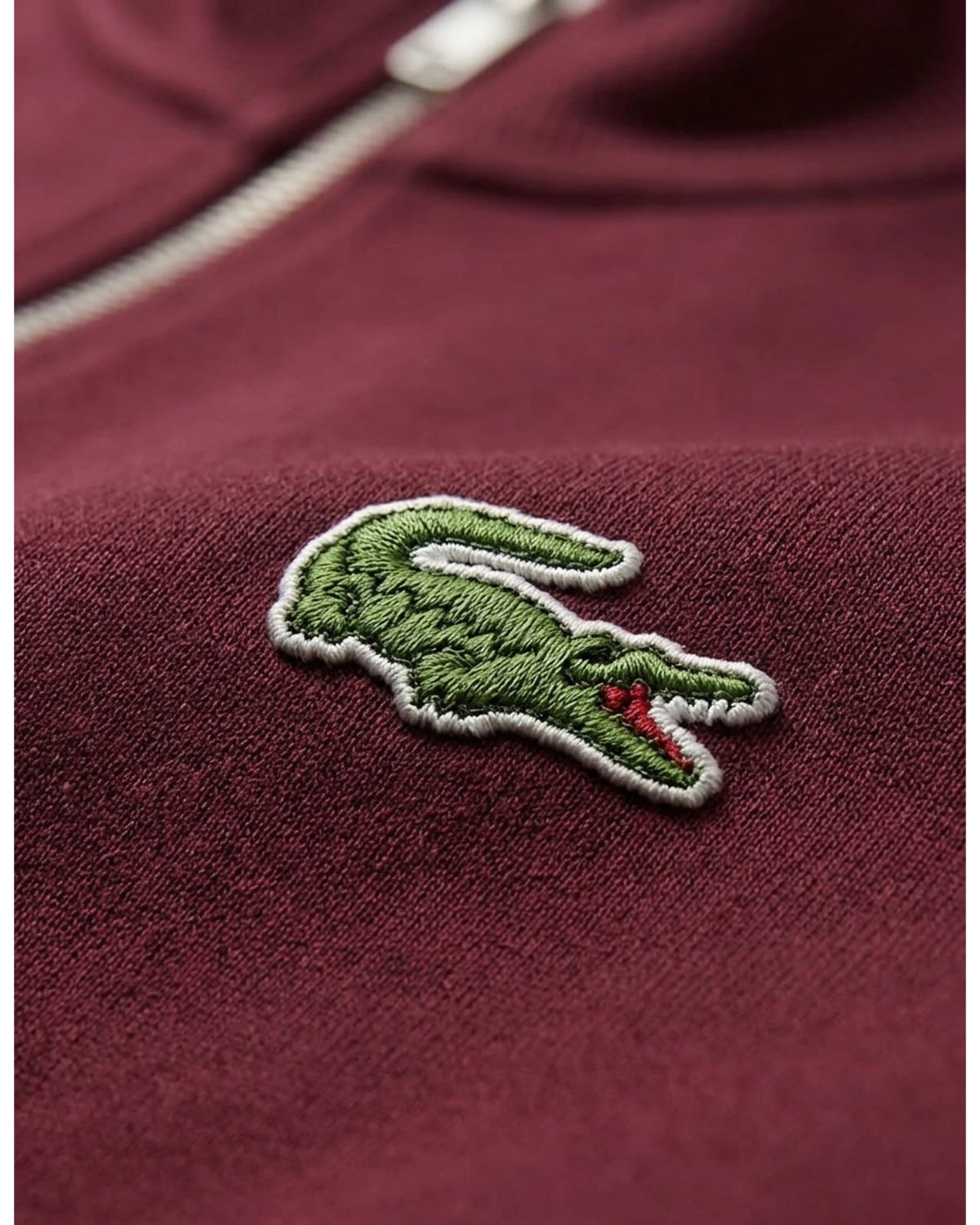 Lacoste Mock Neck Zipper