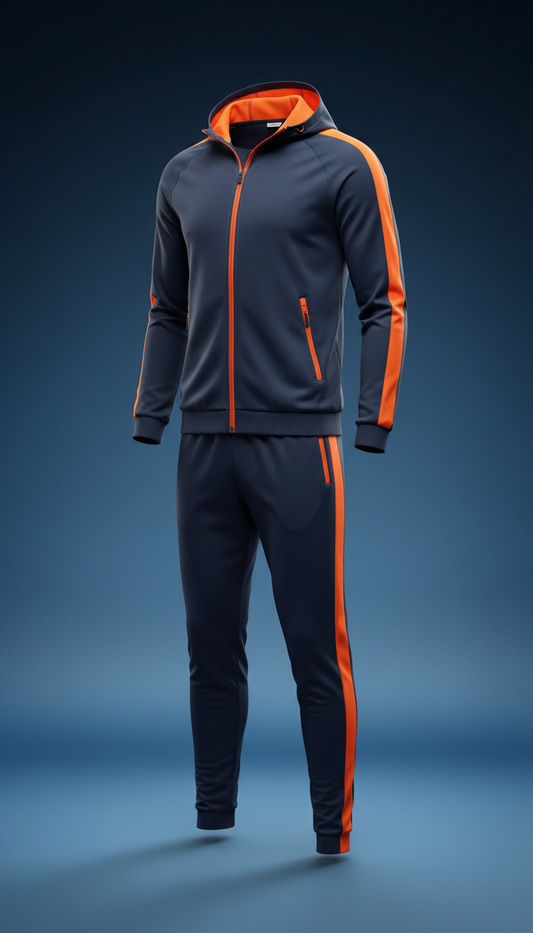 Lightweight Training Jacket with Orange Accents